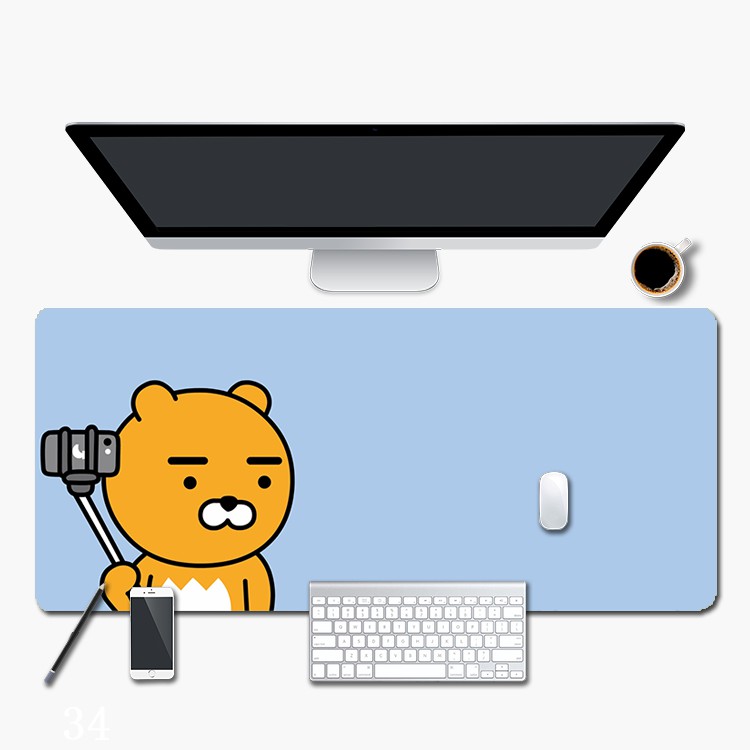 Tấm Lót Chuột Và Bàn Phím Máy Tính 900x400 Dày Họa Tiết Anime Dễ Thương