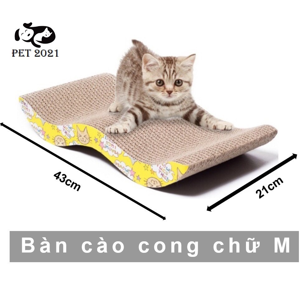 Bàn Cào Móng Lượn Sóng Cho Mèo ( Tặng kèm catnip )