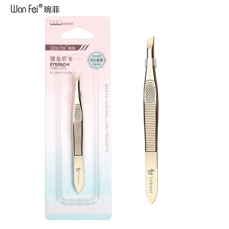 Nhíp Nhổ Lông Mày Hiệu TRIKEEL Cao Cấp Nhíp Xéo Nhíp Thẳng Cầm Tay
