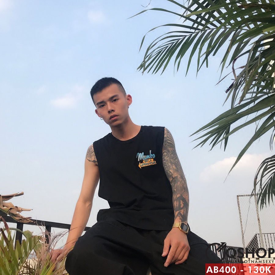 Áo thun ba lỗ tập gym, đi chơi QSHOP AB400