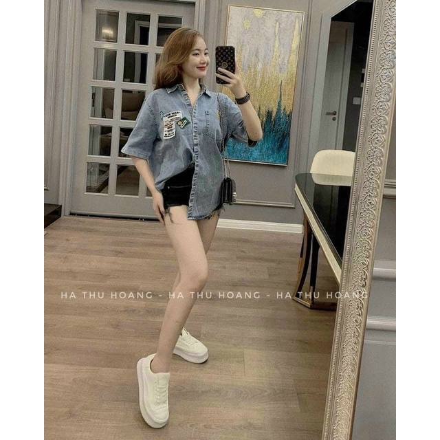 Áo sơ mi bò thêu chất đẹp