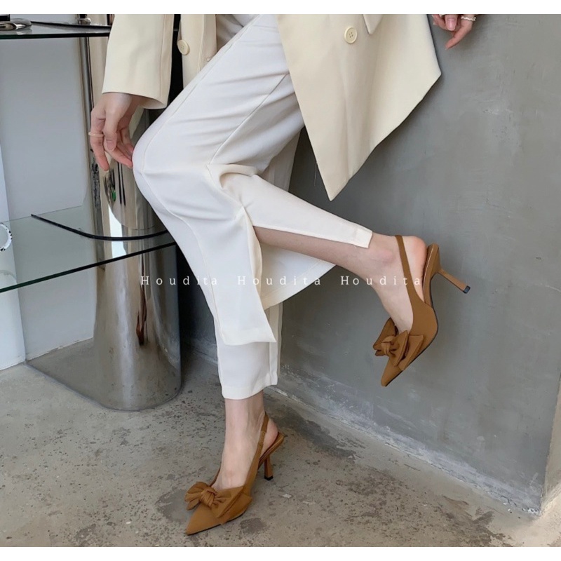 Giày cao gót bít mũi nữ 5 phân mũi nhọn gót nhọn dáng sandal thời trang công sở đẹp - HOUDITA - SGMN005