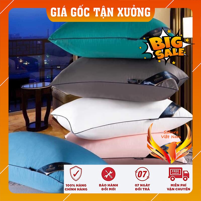 [ FREESHIP -XẢ KHO 3 NGÀY ] Ruột gối ngủ Khách Sạn Hilton Cao Cấp Bông Gòn Hạt Kháng Khuẩn Cotton