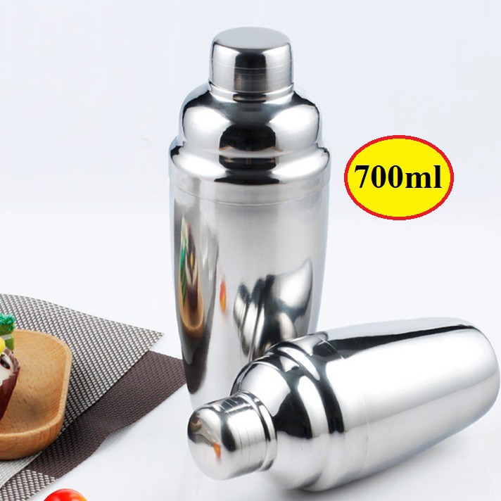 [Mã 155LIFESALE giảm 8% đơn 99K] Bình lắc shaker, Bình lắc Cocktail Shaker Inox 350ml - 500ml - 700ml