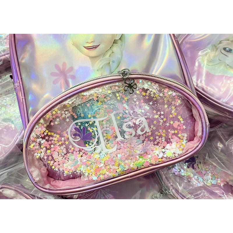 Balo Elsa Frozen nhũ hồng cho bé gái