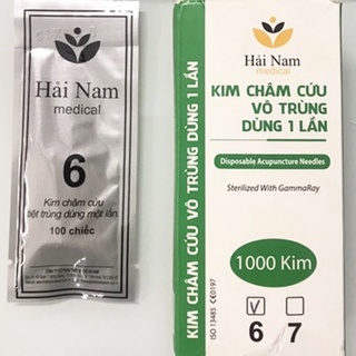 Hộp Kim châm cứu Hải Nam(10 gói 1000 kim)