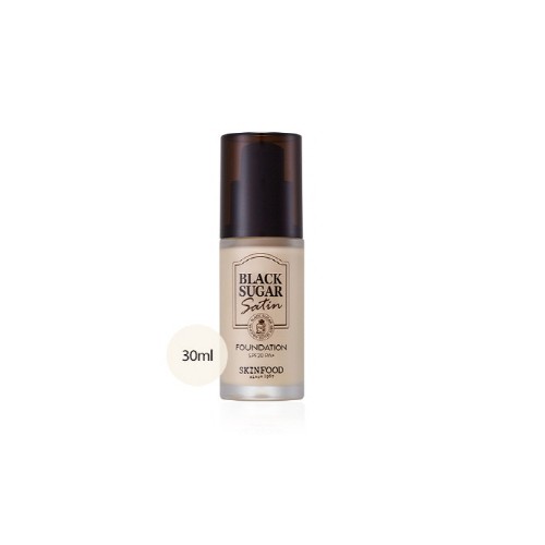 Kem lót SKINFOOD Black Sugar Satin Foundation SPF20 PA + N13 Light Beige 30ml