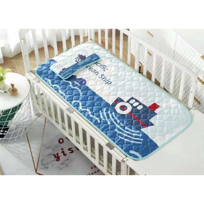 Chiếu điều hoà tencel kèm gối cho bé