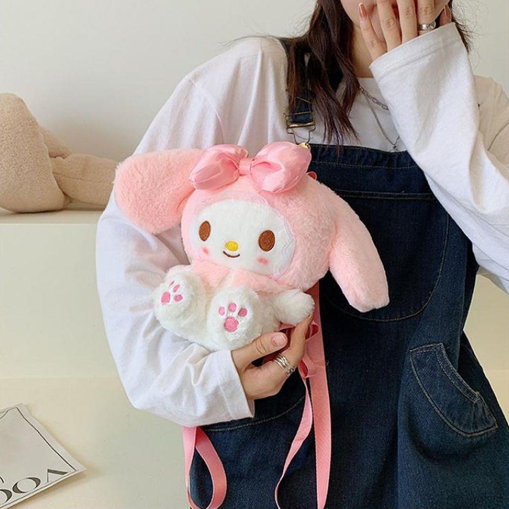 Ba Lô Bông Hình Hoạt Hình Anime Mymelody Màu Hồng Cho Bé Gái