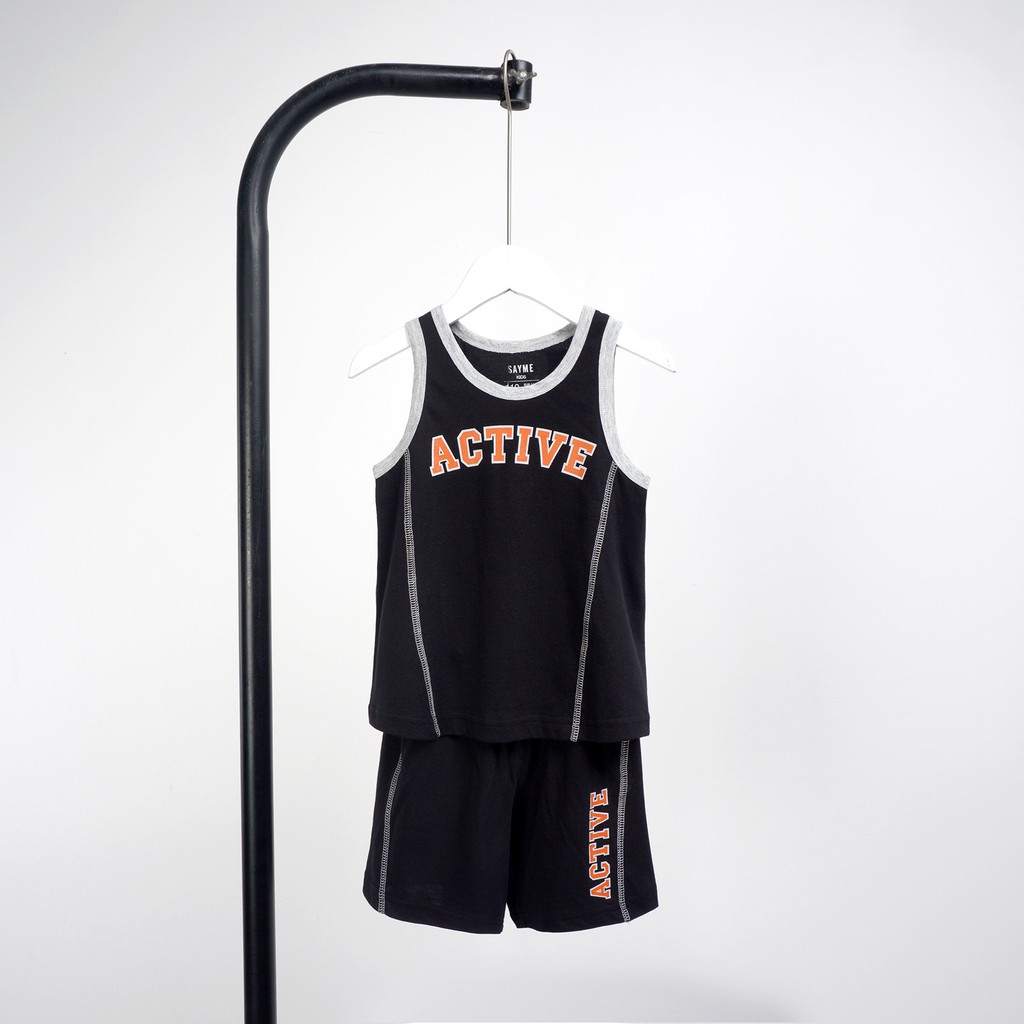 Bộ Mặc Nhà Ba Lỗ Cotton Bé Trai Active