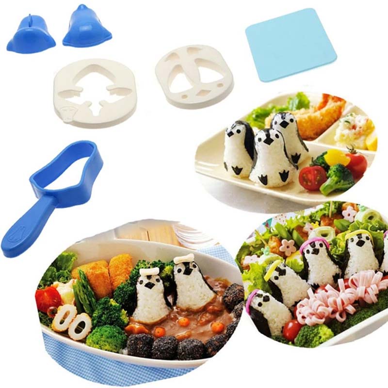 Khuôn Làm Cơm Nắm Hình Chim Cánh Cụt 3D Xinh Xắn