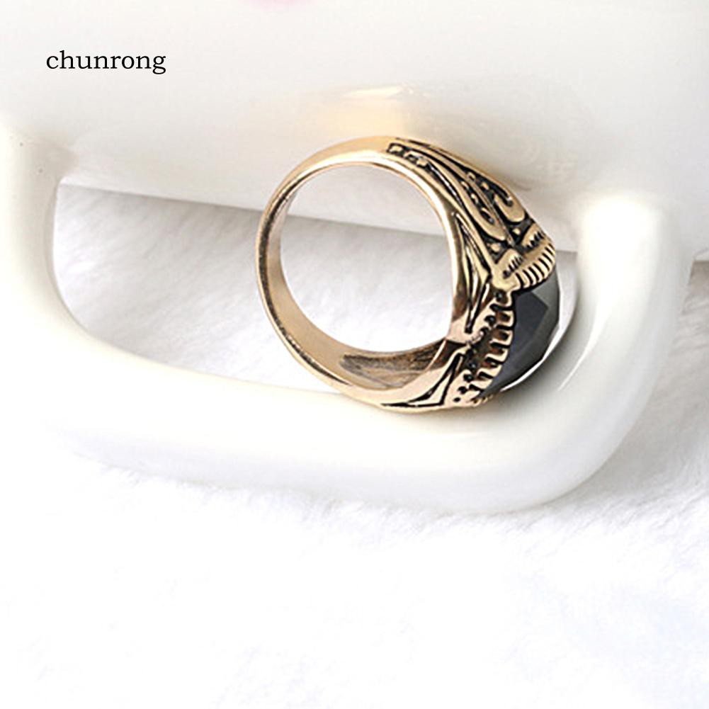 Nhẫn Hợp Kim Đính Đá Quý Nhân Tạo Thời Trang Cho Nam