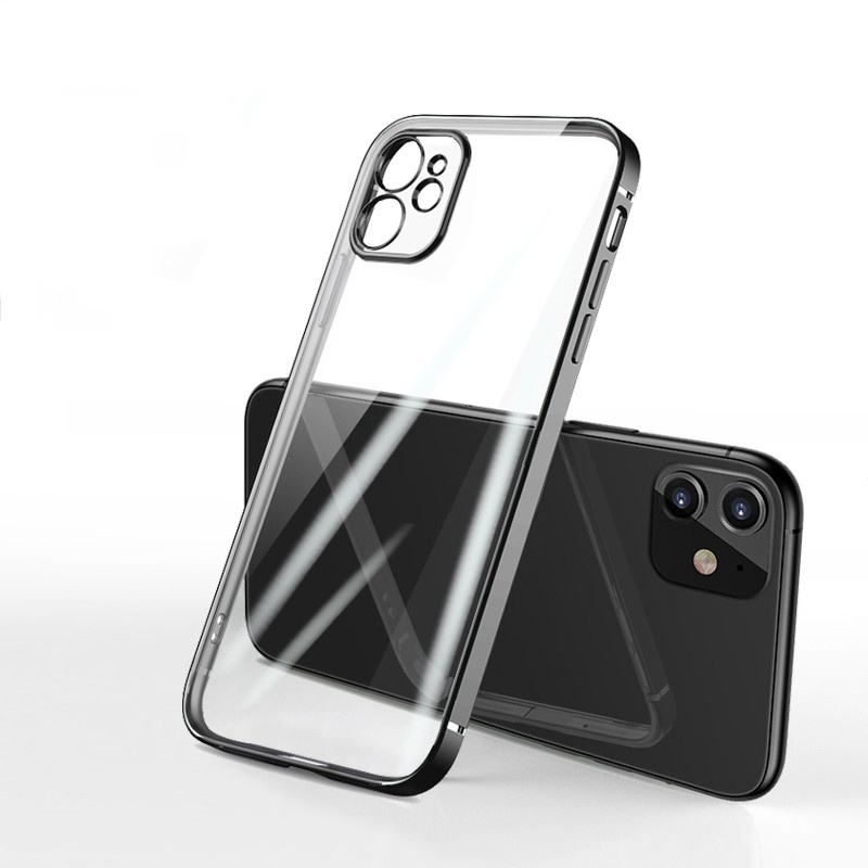 Ốp Điện Thoại Mềm Trong Suốt Viền Thẳng Cho iPhone 14 pro max 11 13 pro max 12 pro max