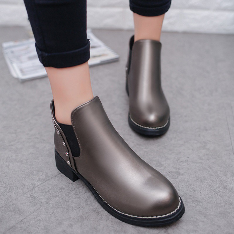 Giày boots nữ dáng lửng đế cao 4Phân chuẩn Châu Âu YF1016