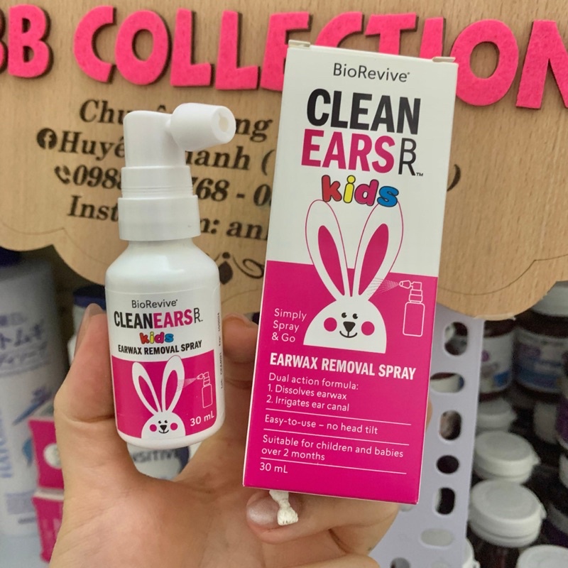 Xịt Tan Ráy Tai Clean Ears Kids 30ml Của Úc