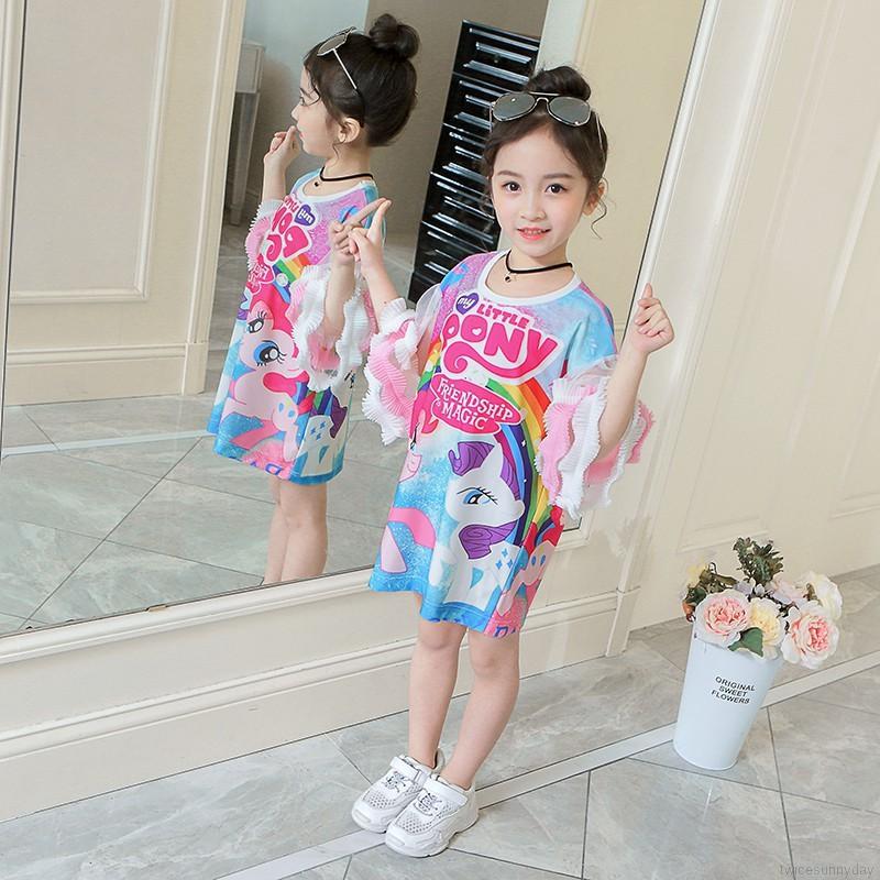 Đầm thun oversize cho bé gái