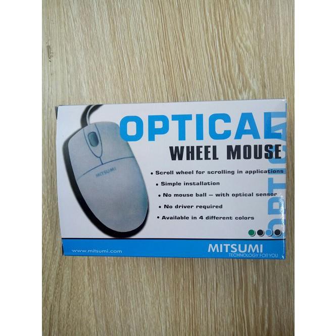 Chuột Mitsumi Optical Wheel Mouse đen chân USB