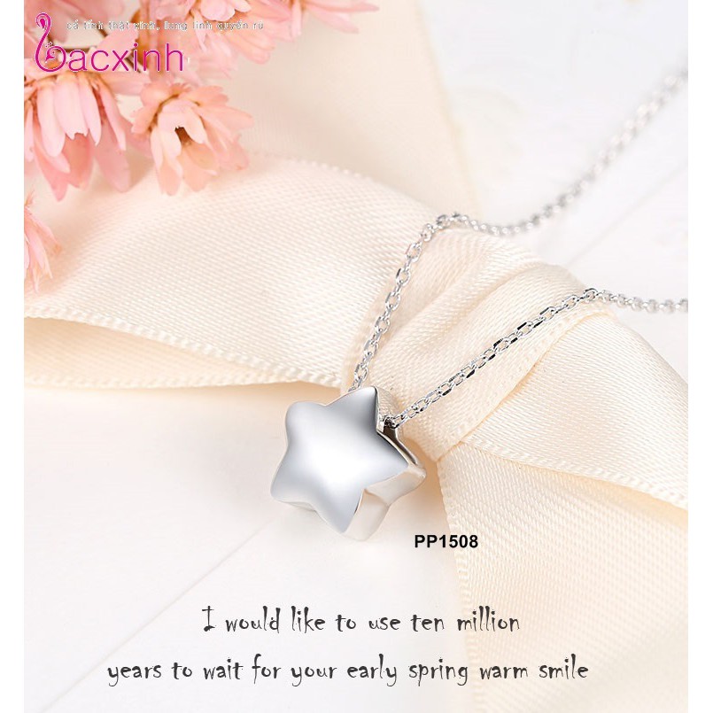 Dây chuyền bạc Ý S925 Bạc Xinh Huệ Ngân - Ngôi sao may mắn PP1508