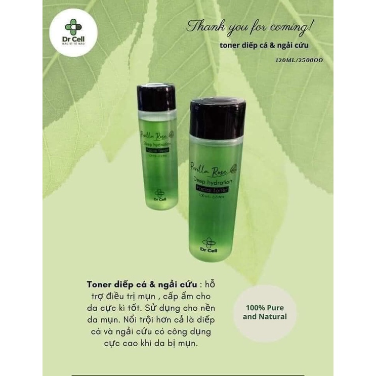 Toner ngải cứu diếp cá làm sạch sâu bụi bẩn và vớp trang điểm cho da 120ml SAN06