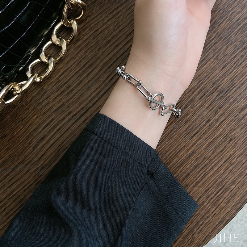 Korean fashion bracelet women silver chain bracelet lovers friendship bracelet jewelry