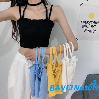 Áo croptop hai dây màu sắc thời trang cho nữ