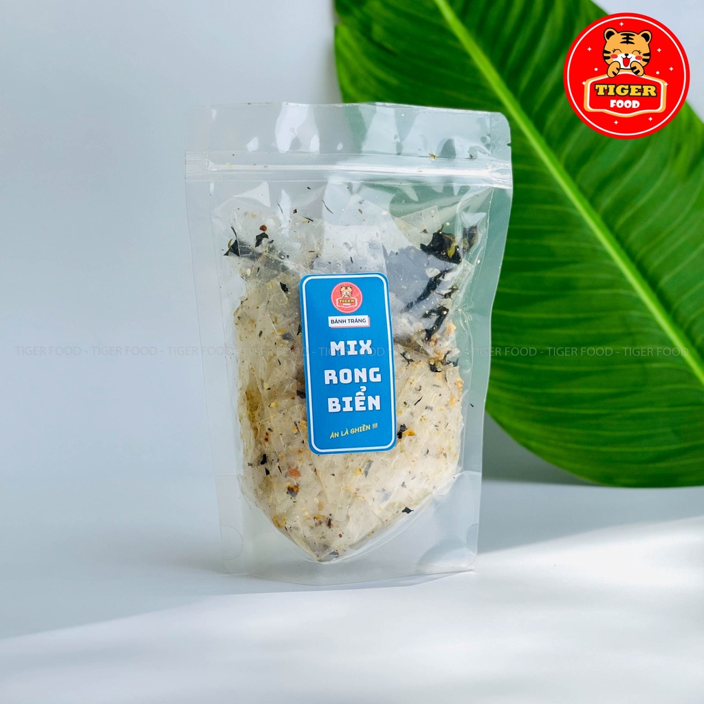 Bánh tráng rong biển cháy tỏi 💖TIGER FOOD💖 Bánh tráng mix vị rong biển cháy tỏi SIÊU NGON - ĂN CỰC MÊ