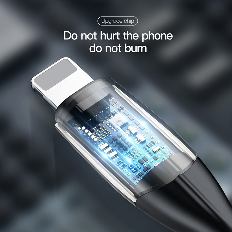 Dây sạc iPhone - Cáp Lightning Baseus - Hỗ trợ sạc nhanh - Siêu bền - Chống gẫy - Đèn LED - Bảo hành chính hãng