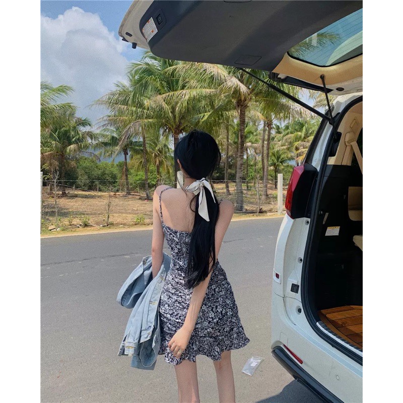 [NEW] Váy 2 dây hoa nhí nhúm eo siêu xinh sẵn hàng | BigBuy360 - bigbuy360.vn