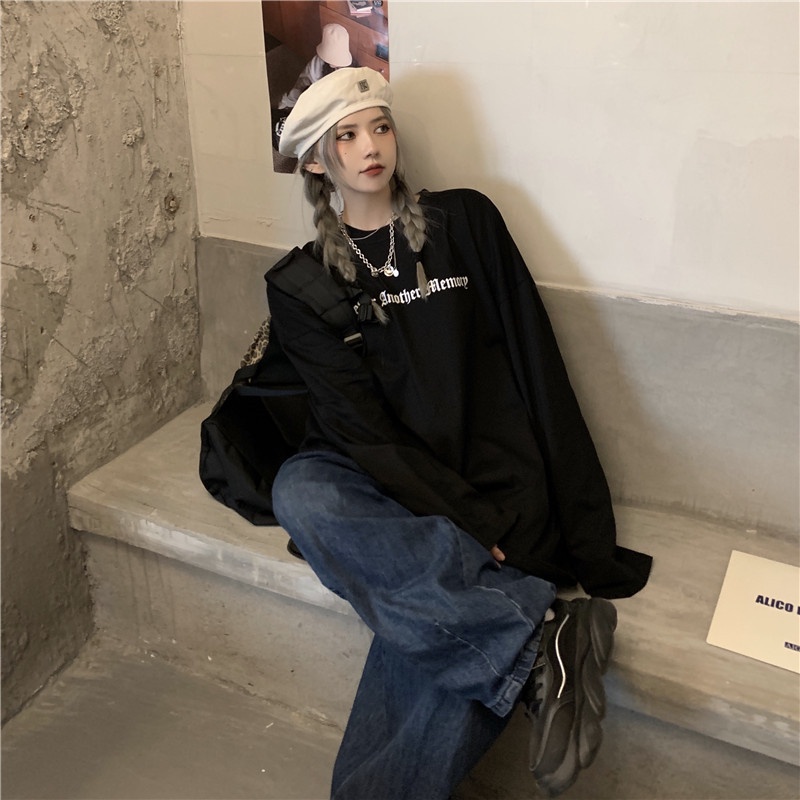 Áo phông tay dài nam nữ Yinxx, sweater unisex form rộng SW23