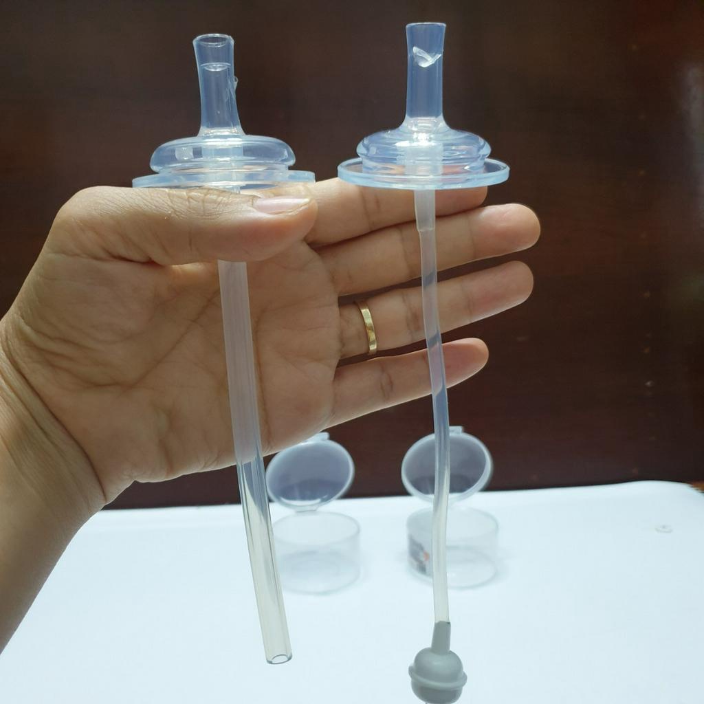 Ống hút thẳng cho bình sữa cổ rộng Moyuum, Grosmimi, Pigeon cho bé từ 6 tháng