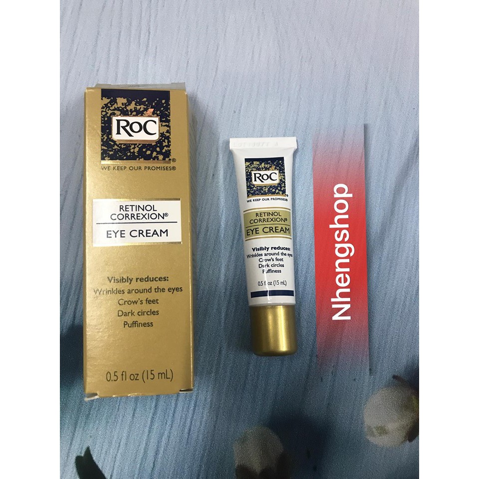 [Fullsize 15ml] Kem dưỡng mắt giảm quầng thâm, chống lão hóa RoC Retinol Correxion Eye Cream