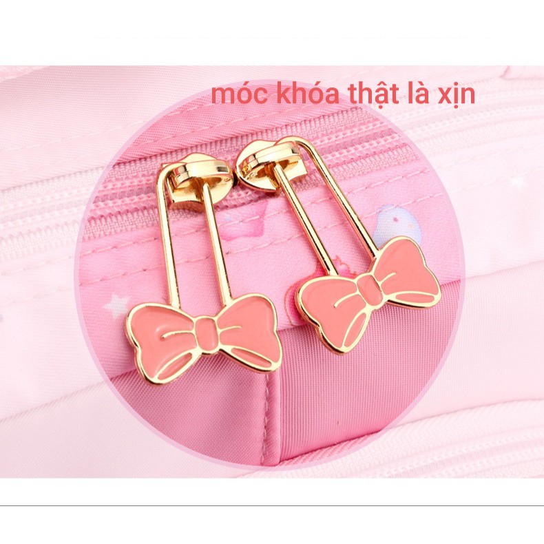 Balo đi học bé gái siêu nhẹ không tặng kèm móc khóa