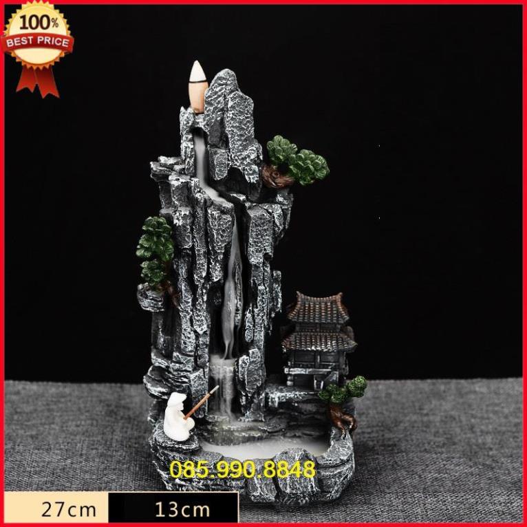 Xả Kho Trầm hương khói ngược Non Bộ 1, Thác khói trầm hương cao cấp - tiểu cảnh hồ cá