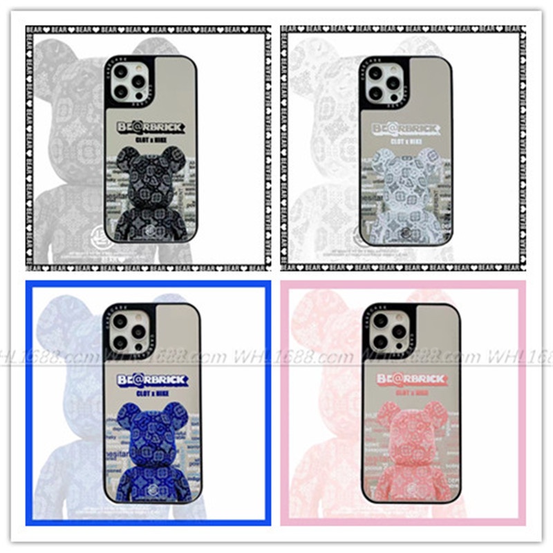 Ốp Điện Thoại Tráng Gương Họa Tiết Chú Gấu Cho iPhone12 12ProMax 11 IX XS XR 12