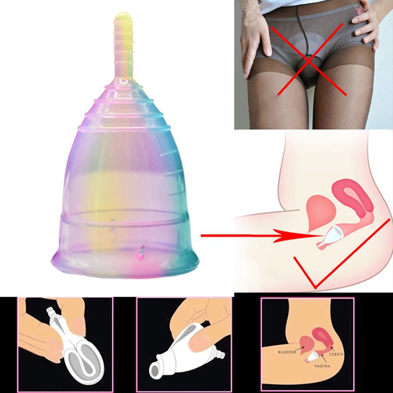 (Hàng Mới Về) Set 2 Cốc Nguyệt San Bằng Silicon Có Thể Tái Sử Dụng Cho Nữ