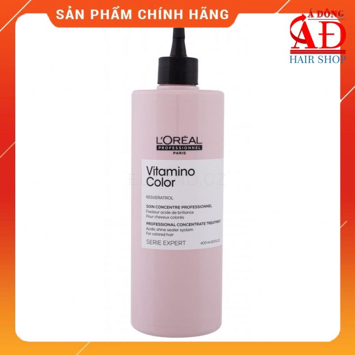 TINH CHẤT LOREAL VITAMINO COLOR RESVERATROL 2021 KHOÁ MÀU SIÊU DƯỠNG 400ML (CHAI)