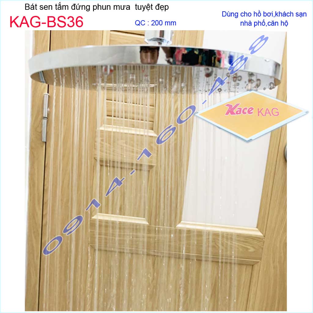 Bát sen tắm đứng KAG-BS36, Bát sen tắm phun mưa tròn D22cm tia nước nhiều phun nước tốt tiện dụng