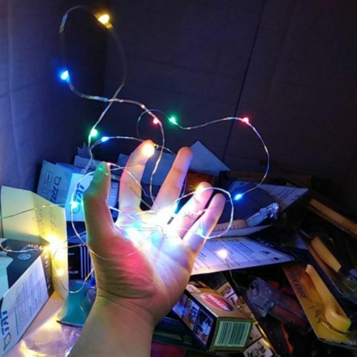HÀNG NOEL Dây đèn Led đom đóm 3m. 10m - 30 bóng Fairy Light dùng pin AA