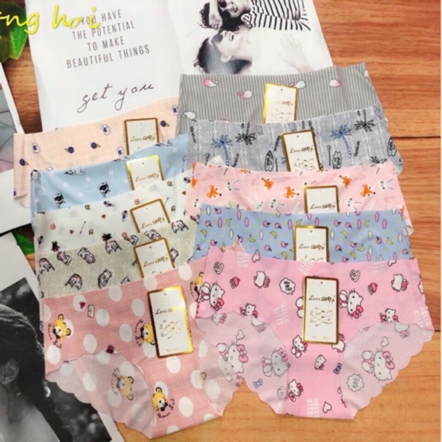 Quần su viền sóng vibrant girl hoạ tiết kute 40-58kg mặc vừa