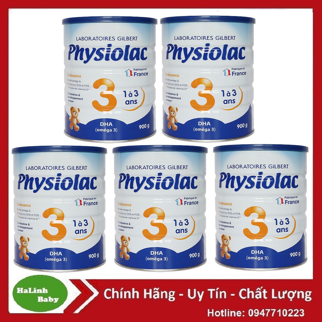 Combo 5 hộp Sữa Physiolac 3 900g ( Date 2023 )..