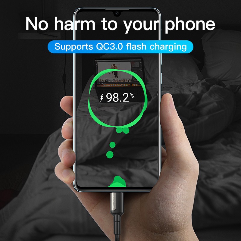 KUULAA Dây Cáp Sạc Nhanh Loại c 65w pd qc 4.0 Cho samsung xiaomi