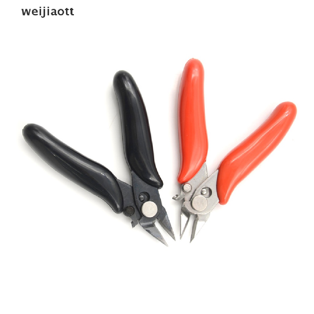 Weijiaott Mini Diagonal Side Cutting 3.5" Sharp Pliers Cable Wire Cutter Repair Hand Tool WT