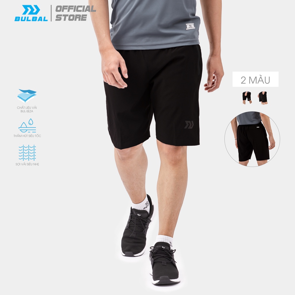 Quần short thể thao Bulbal Waso 5 cao cấp, chất vải Bul-Seza co giãn 4 chiều chống nhăn hiệu quả, Logo phản quang