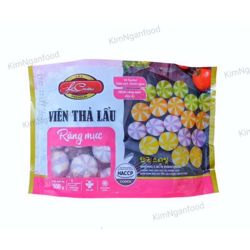 Cá viên nhân răng mực Lacusina 500g