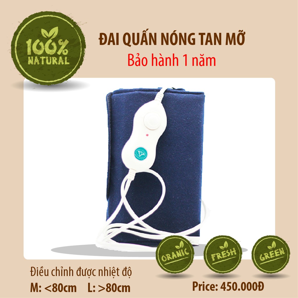 Đai quấn nóng tan mỡ, giảm đau nhức WonMom