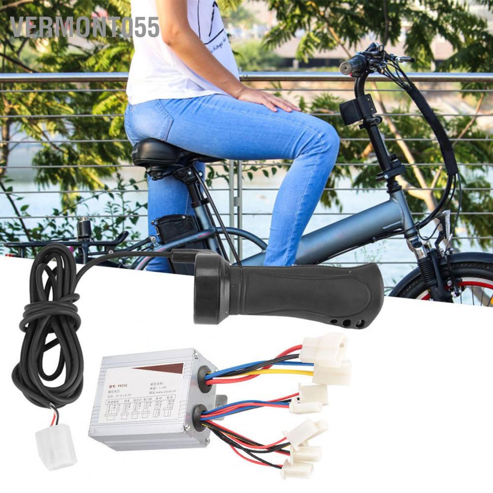 Vermont055 500W Motor Brushed Speed Controller &amp; Throttle Grip for Electric Bicycle Scooter Tricycle