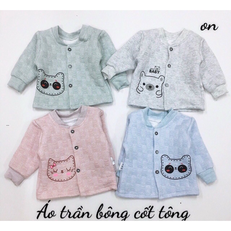 Áo trần bông dày ấm khuy giữa 1-5