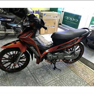 Tem trùm honda Blade cam đen - Độ dán tem trùm decal xe máy honda Blade cam đen