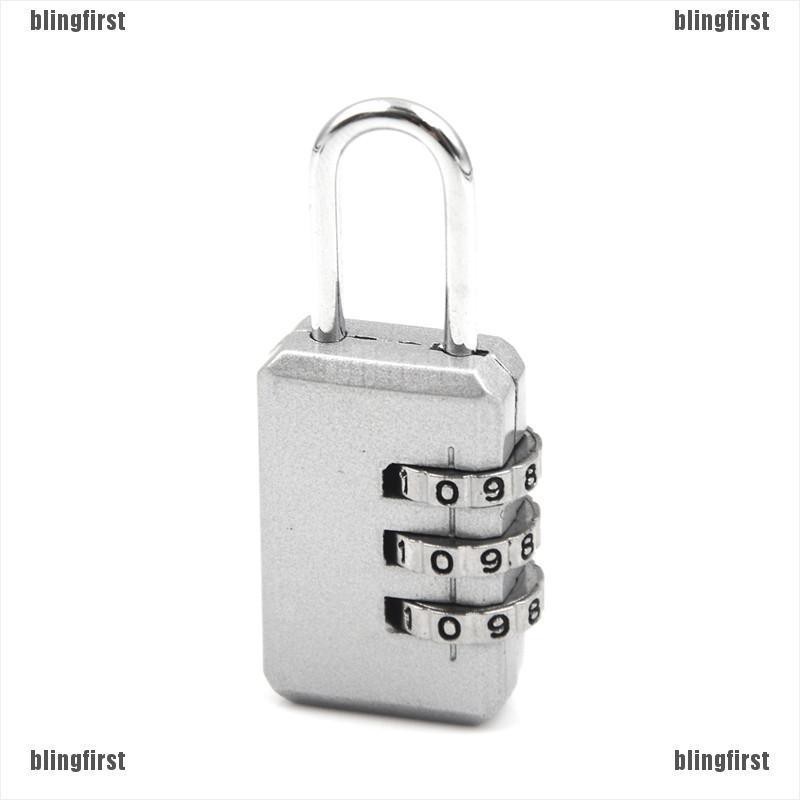 [Bling] 3 Digit Combination Padlock Coded Lock School Gym Locker Sheds [First]