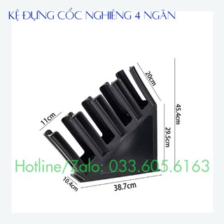 Khay úp cốc nhựa take away - Kệ cốc trà sữa 4 ngăn - kệ đựng cốc trà chanh chất liệu nhựa ABS cao cấp siêu bền